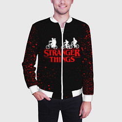 Бомбер мужской STRANGER THINGS, цвет: 3D-белый — фото 2