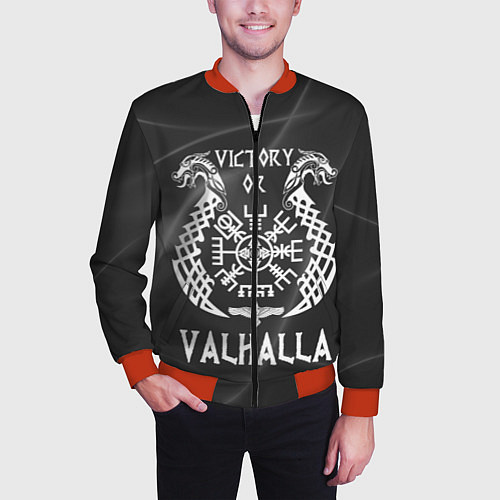 Мужской бомбер Valhalla / 3D-Красный – фото 3