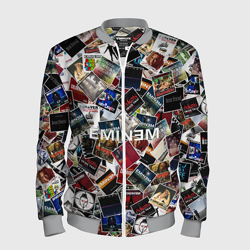 Мужской бомбер Дискография EMINEM / 3D-Меланж – фото 1