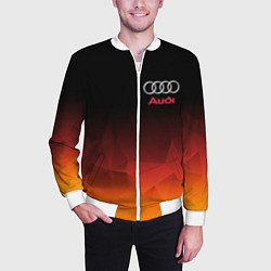 Бомбер мужской AUDI, цвет: 3D-белый — фото 2