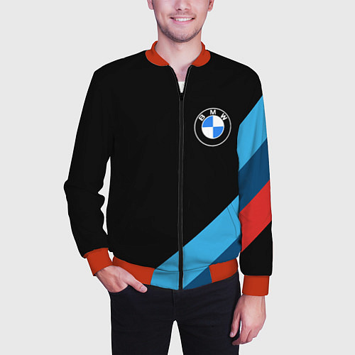 Мужской бомбер BMW / 3D-Красный – фото 3