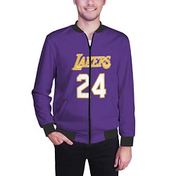 Бомбер мужской Los Angeles Lakers Kobe Brya, цвет: 3D-черный — фото 2