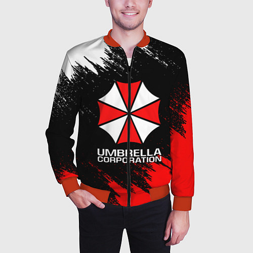 Мужской бомбер UMBRELLA CORP / 3D-Красный – фото 3