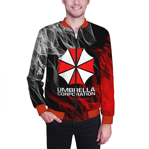 Мужской бомбер UMBRELLA CORP / 3D-Красный – фото 3