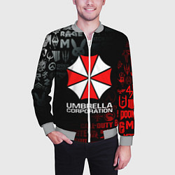 Бомбер мужской RESIDENT EVIL UMBRELLA CORP, цвет: 3D-меланж — фото 2