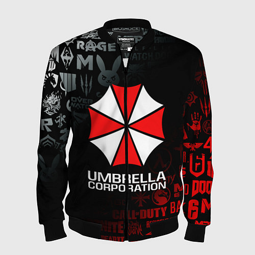 Мужской бомбер RESIDENT EVIL UMBRELLA CORP / 3D-Черный – фото 1