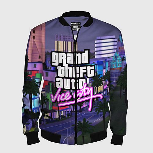 Мужской бомбер Grand Theft Auto Vice City / 3D-Черный – фото 1