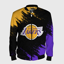 Бомбер мужской LA LAKERS, цвет: 3D-черный