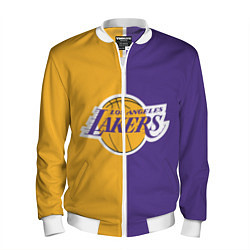 Бомбер мужской LA LAKERS, цвет: 3D-белый