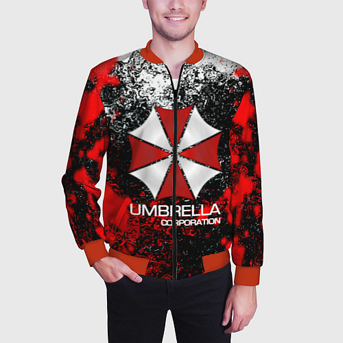 Мужской бомбер UMBRELLA CORP / 3D-Красный – фото 3