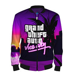 Бомбер мужской GTA:VICE CITY, цвет: 3D-черный