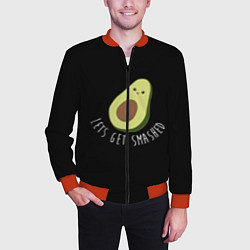 Бомбер мужской Авокадо, цвет: 3D-красный — фото 2