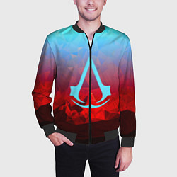 Бомбер мужской ASSASSINS CREED, цвет: 3D-черный — фото 2