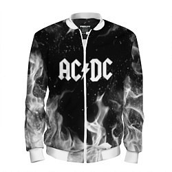 Бомбер мужской AC DC, цвет: 3D-белый