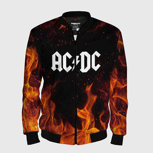 Мужской бомбер AC DC / 3D-Черный – фото 1