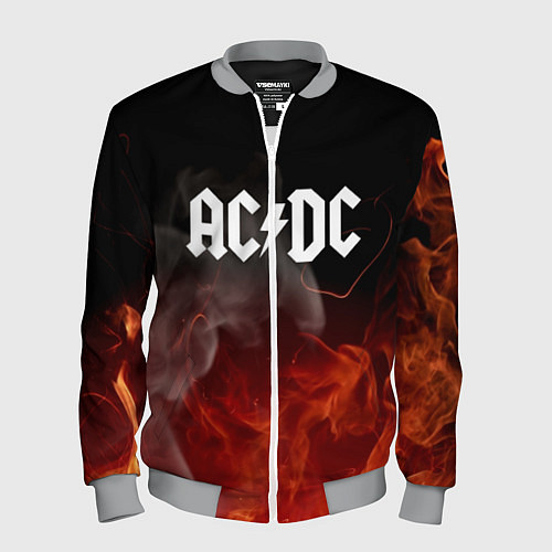 Мужской бомбер AC DC / 3D-Меланж – фото 1