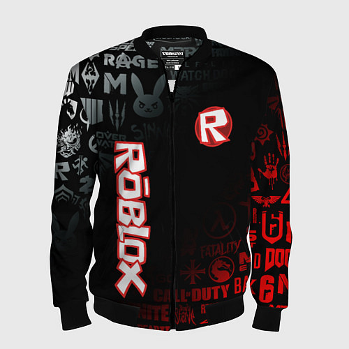 Мужской бомбер ROBLOX / 3D-Черный – фото 1