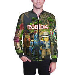 Бомбер мужской ROBLOX, цвет: 3D-черный — фото 2