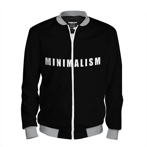 Мужской бомбер Minimalism / 3D-Меланж – фото 1