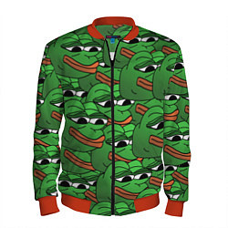 Бомбер мужской Pepe The Frog, цвет: 3D-красный