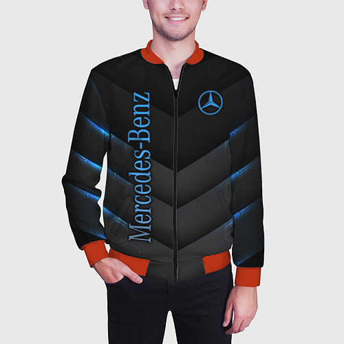Мужской бомбер Mercedes-Benz / 3D-Красный – фото 3