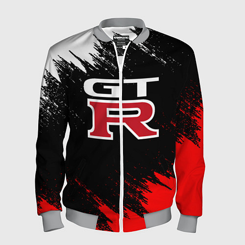 Мужской бомбер NISSAN GTR / 3D-Меланж – фото 1