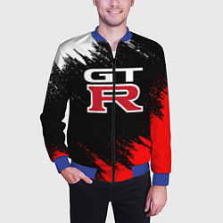 Бомбер мужской NISSAN GTR, цвет: 3D-синий — фото 2