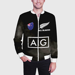 Бомбер мужской ALL BLACKS, цвет: 3D-белый — фото 2