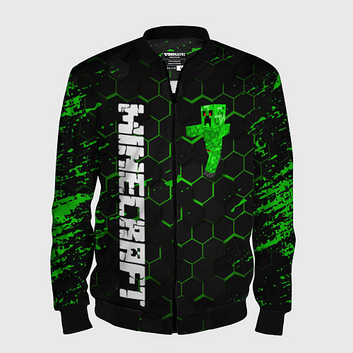Мужской бомбер MINECRAFT / 3D-Черный – фото 1