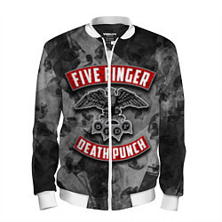 Бомбер мужской Five Finger Death Punch, цвет: 3D-белый