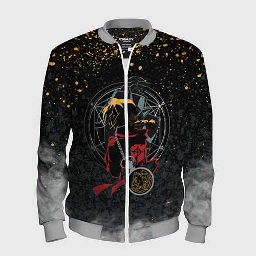 Мужской бомбер Стальной алхимик / 3D-Меланж – фото 1