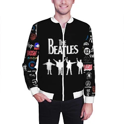Бомбер мужской Beatles, цвет: 3D-белый — фото 2