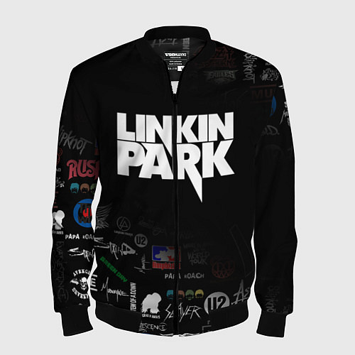 Мужской бомбер LINKIN PARK / 3D-Черный – фото 1