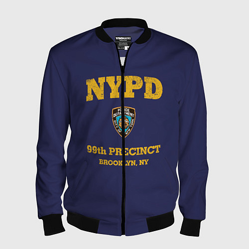 Мужской бомбер Бруклин 9-9 департамент NYPD / 3D-Черный – фото 1