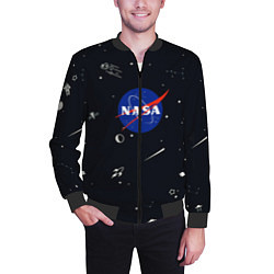 Бомбер мужской NASA, цвет: 3D-черный — фото 2