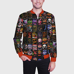 Бомбер мужской Five Nights At Freddy's, цвет: 3D-красный — фото 2