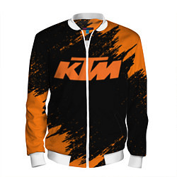 Бомбер мужской KTM, цвет: 3D-белый