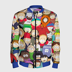 Бомбер мужской South Park персонажи, цвет: 3D-синий