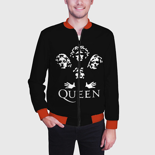 Мужской бомбер QUEEN НА СПИНЕ / 3D-Красный – фото 3