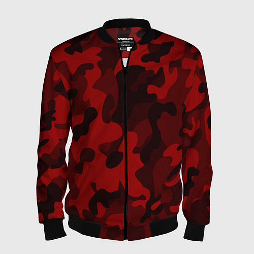 Мужской бомбер RED MILITARY / 3D-Черный – фото 1