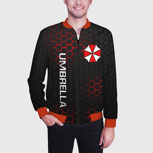 Мужской бомбер UMBRELLA CORP / 3D-Красный – фото 3