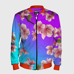 Бомбер мужской САКУРА ВИШНЯ, цвет: 3D-красный