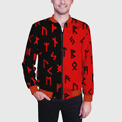 Бомбер мужской РУНЫ, цвет: 3D-красный — фото 2