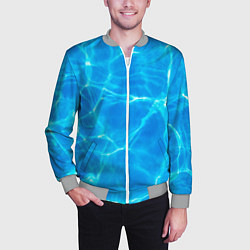 Бомбер мужской Вода, цвет: 3D-меланж — фото 2