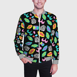 Бомбер мужской Очень странные дела, цвет: 3D-меланж — фото 2