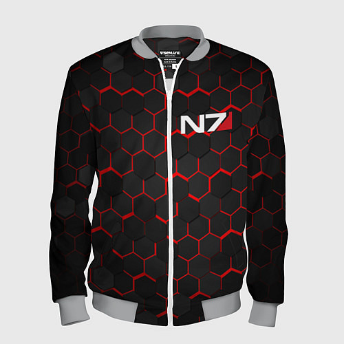 Мужской бомбер MASS EFFECT N7 / 3D-Меланж – фото 1
