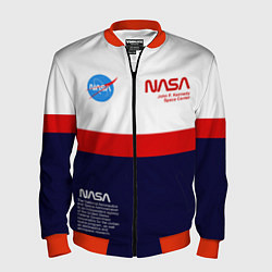 Бомбер мужской NASA, цвет: 3D-красный