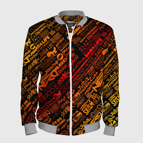 Мужской бомбер Музыкальные бренды / 3D-Меланж – фото 1