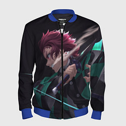 Бомбер мужской KIMETSU NO YAIBA, цвет: 3D-синий