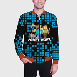Бомбер мужской Minecraft, цвет: 3D-красный — фото 2